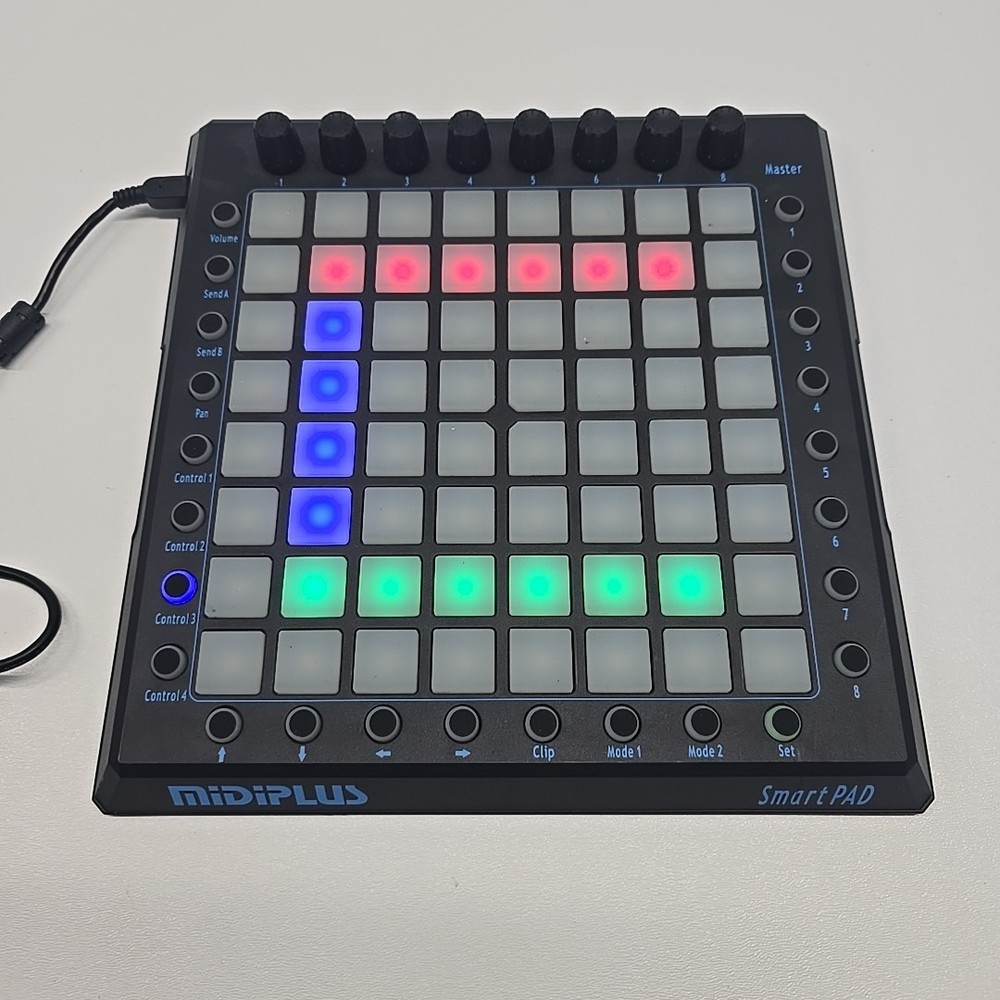 MidiPLUS SmartPAD MIDI 64-Key Controller & USB Cable MULTI-COLOR BACKLIGHT
