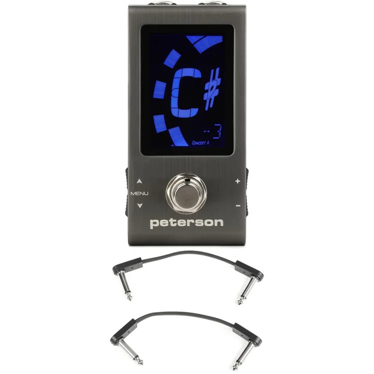 Peterson StroboStomp Mini Pedal Tuner with EBS Patch Cables