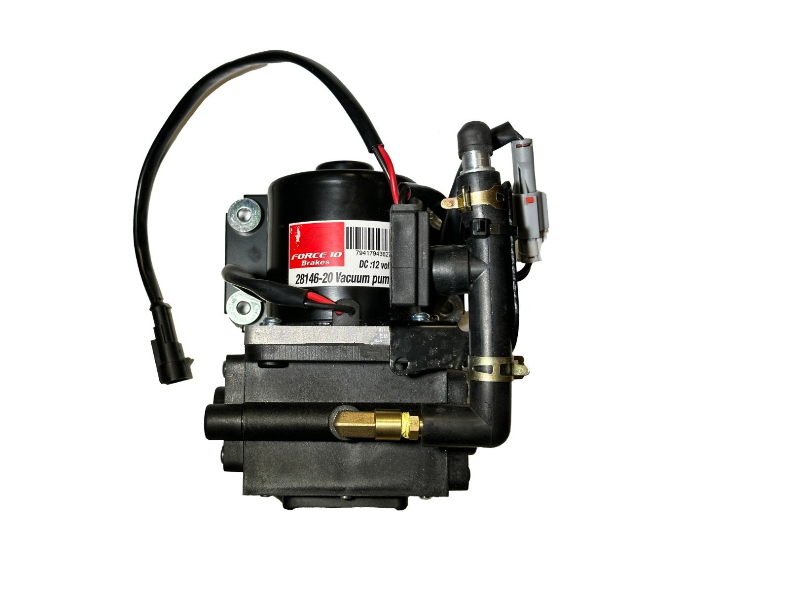 Brake Booster Vacuum Pump -Ultra quiet Dual piston pump 12 V "Plug and Play"