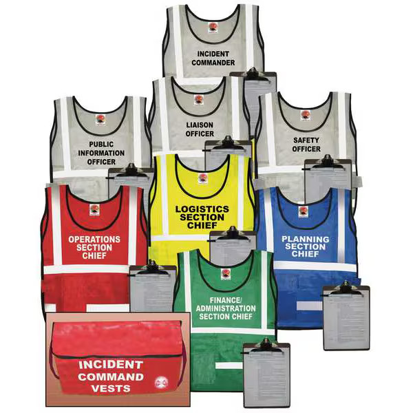 Disaster Management Systems Incident Command Kit,8 Vests  05301 Disaster