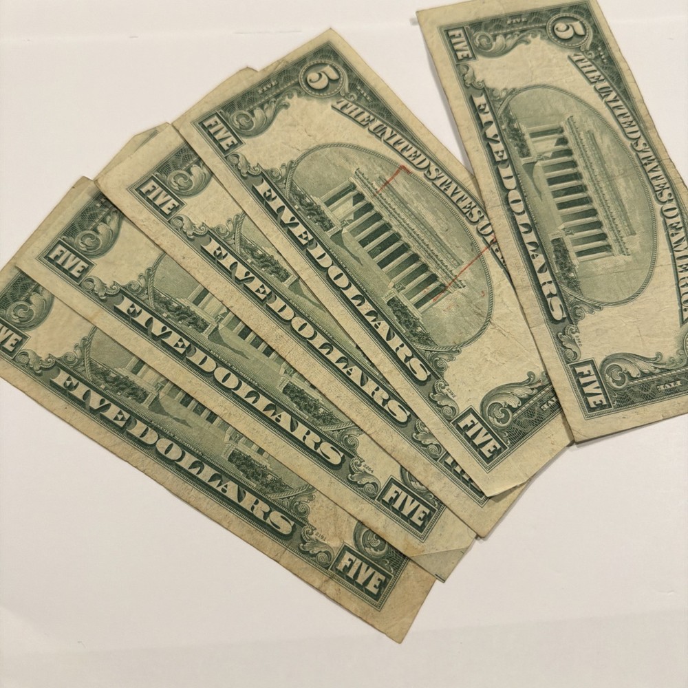 1-1953 $5 Silver Certificate Note In Good Shape Random Draw Crispy. DB110