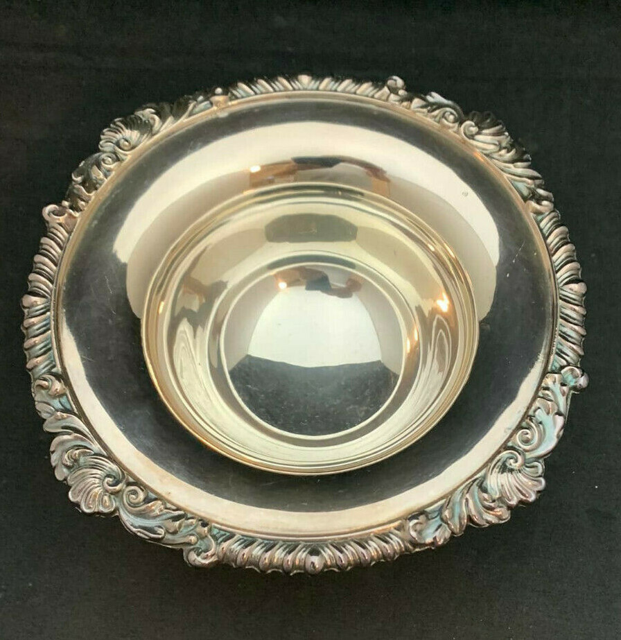Silverplate Round Candy Dish