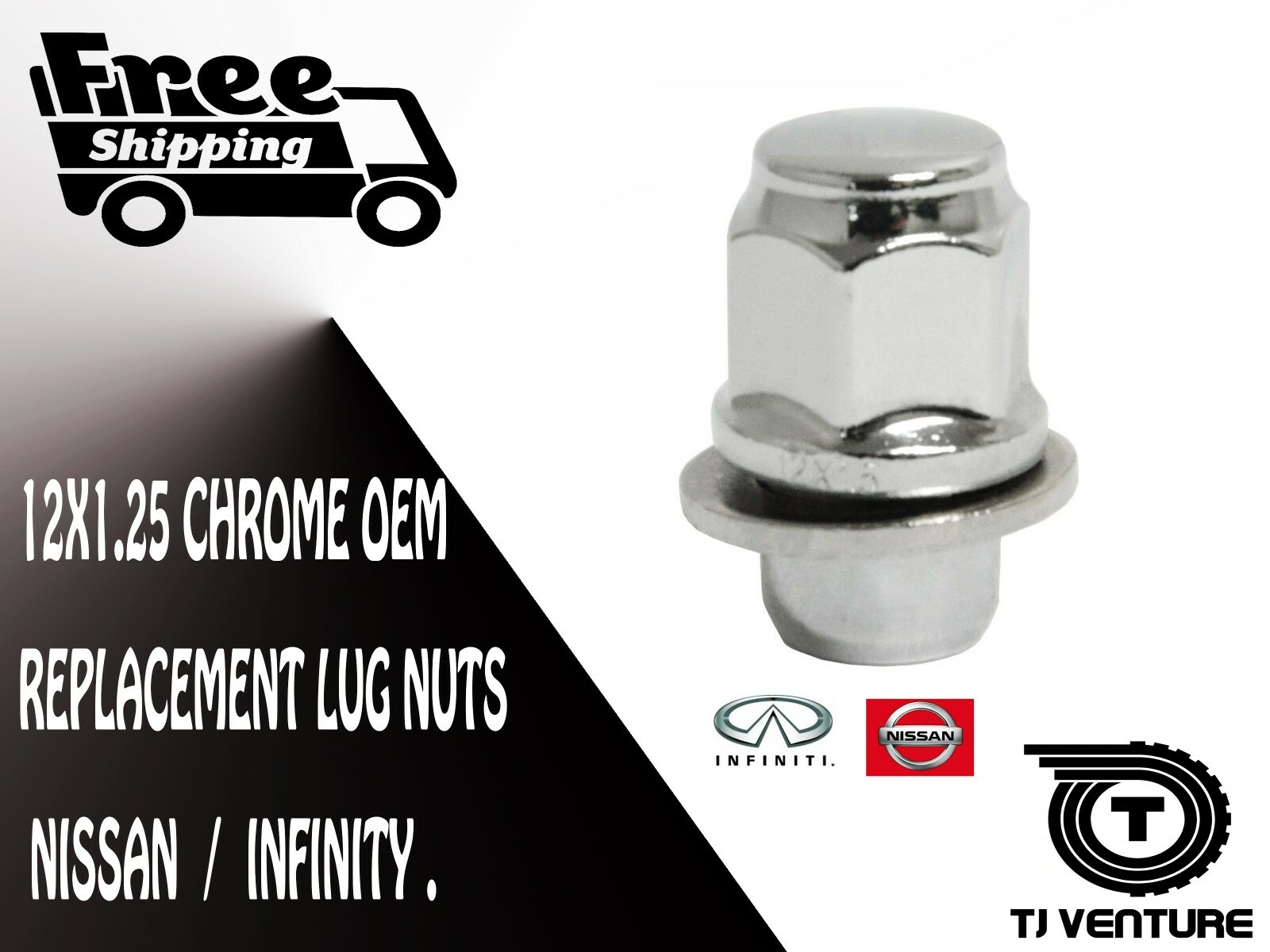 20PCS 12X1.25 OEM REPLACEMENT LUG NUTS (FIT: NISSA GTR INFINITY G37)