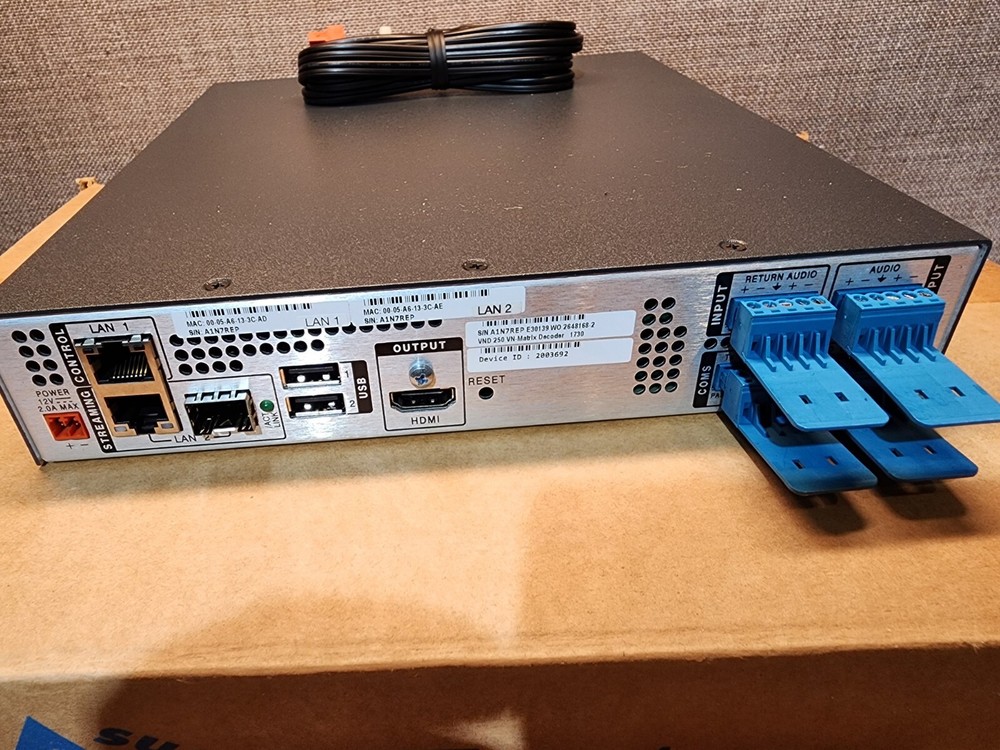 NEW EXTRON VND-250 Decoder HDMI, Audio, USB K&M REAL-TIME STREAMING 60-1275-01