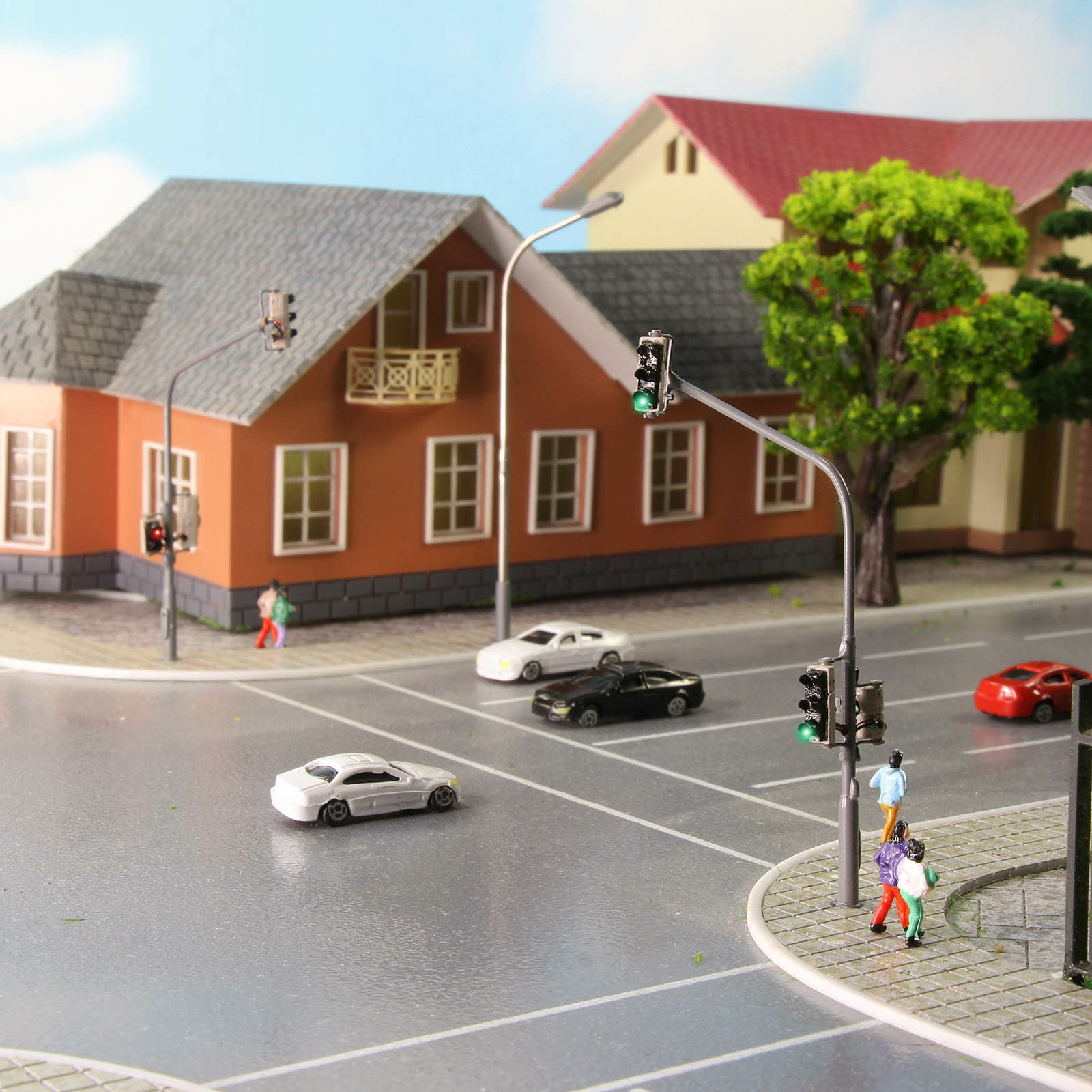 50pcs Model Car N Scale 1:160 Model Car Building Train Scenery C150