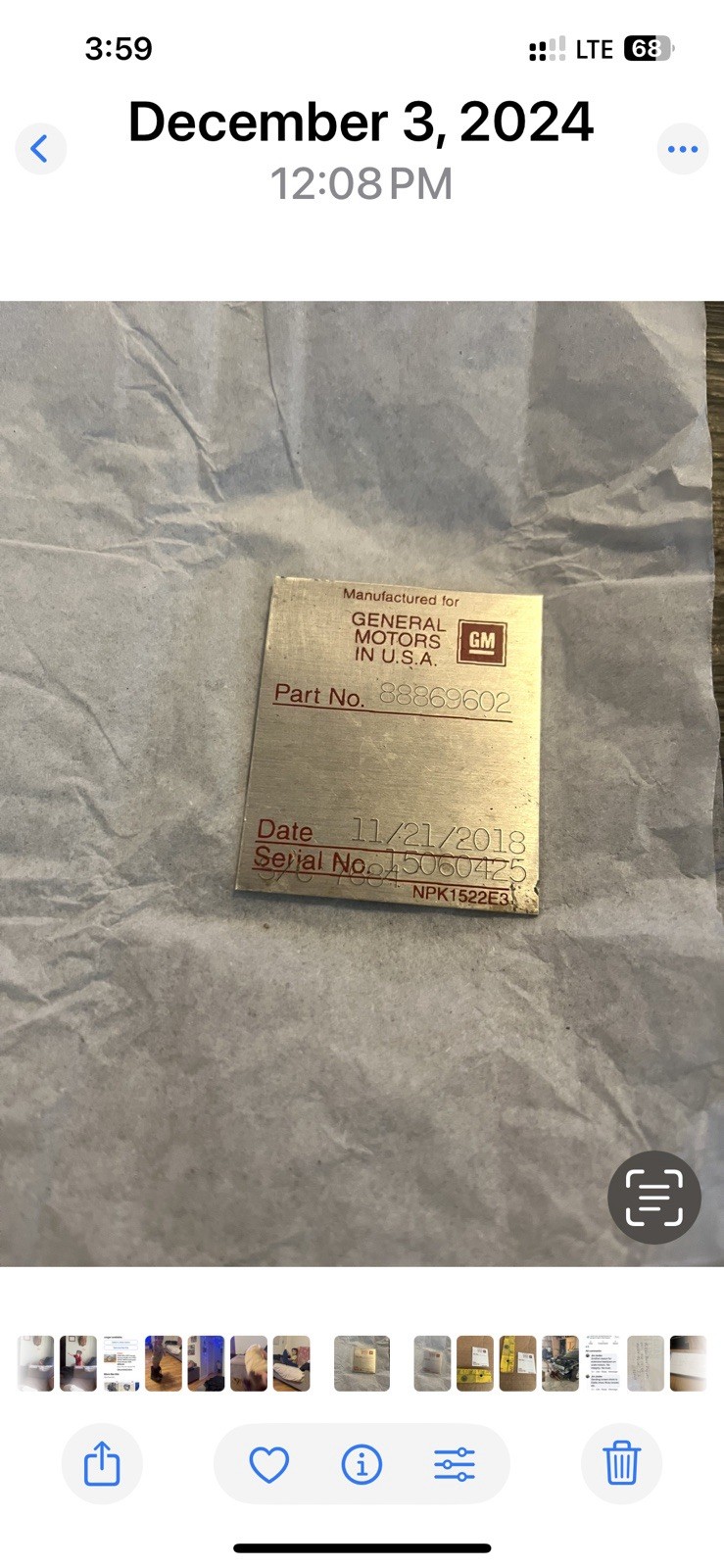 602 Crate Racing Motor Block Tag