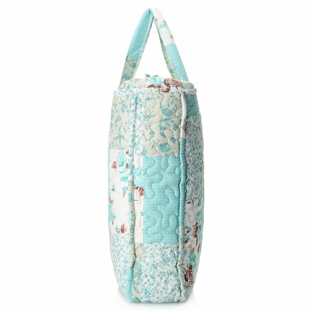 Cozelle Printed Patchwork Quilt with Tote - King