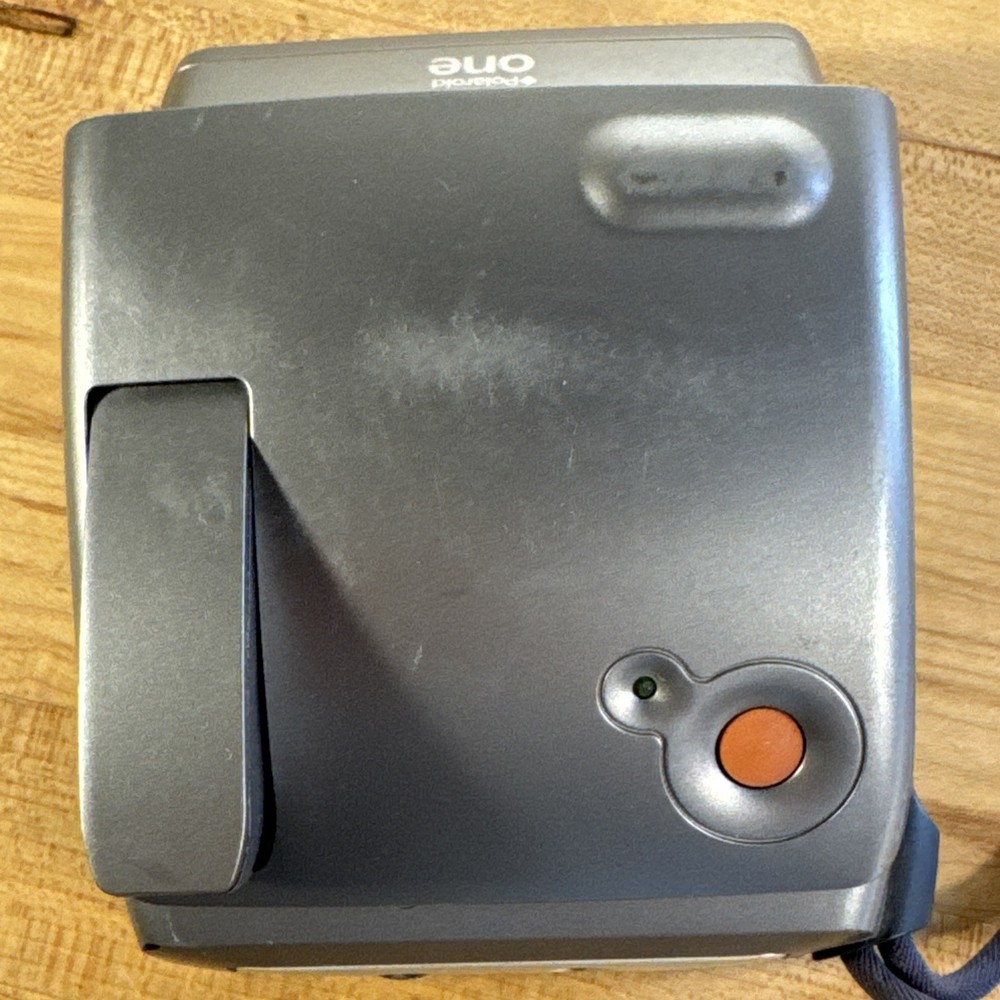 Polaroid One 600 Flash Instant Film Camera Silver Function Untested
