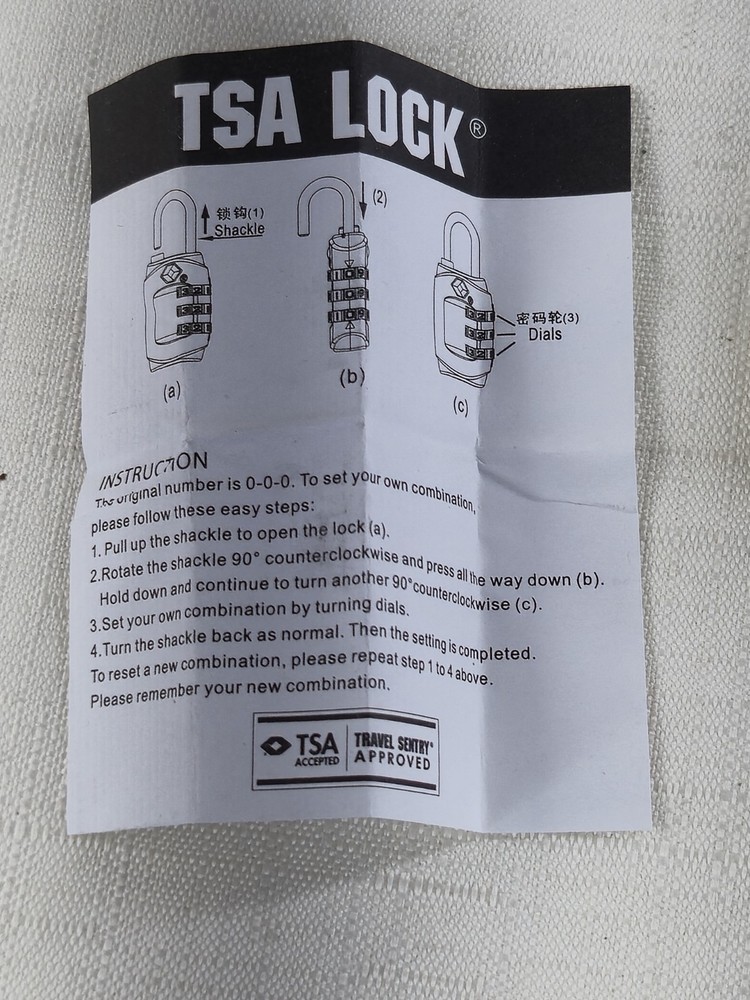 Smartrip TSA Approved Luggage Locks 2 Pack Combination Padlock