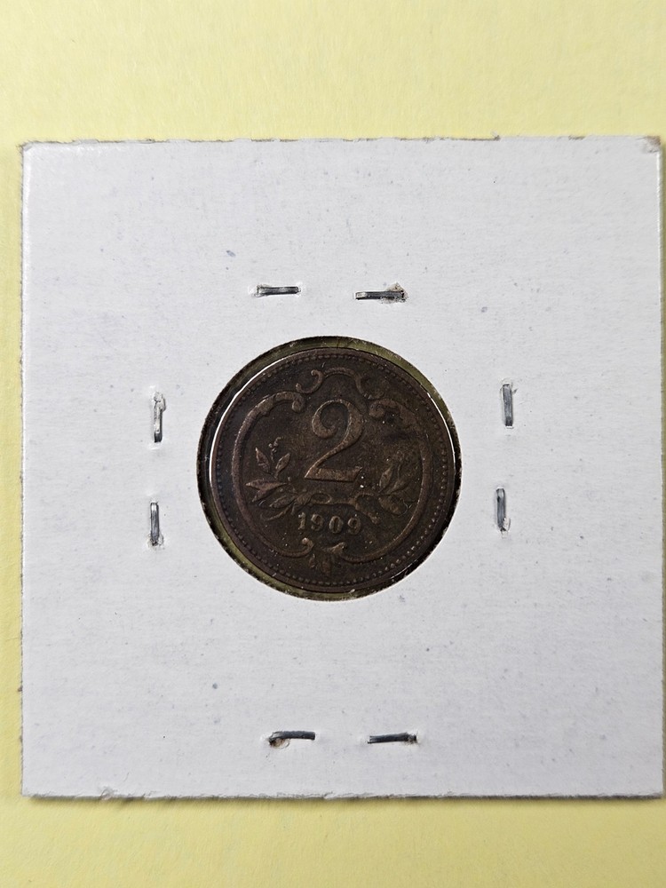 COINS - AUSTRIA - 2 HELLER 1909