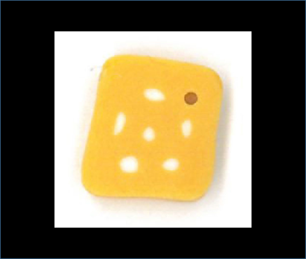 Just Another Button Company - Small Yellow Dotted Square - LAST ONE