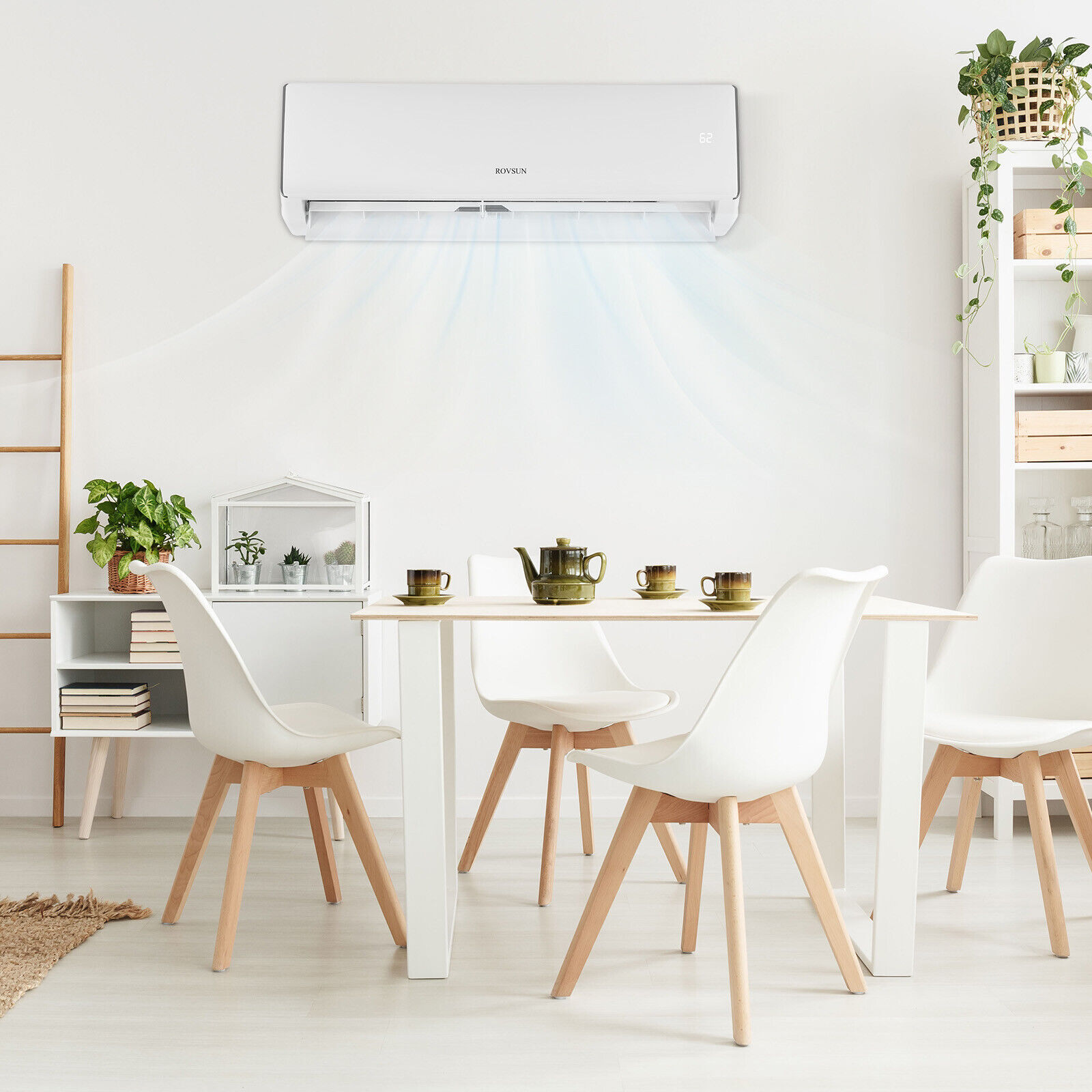 11000 BTU Inverter Ductless Air Conditioner & Heat Pump WiFi Mini Split Kit 115V