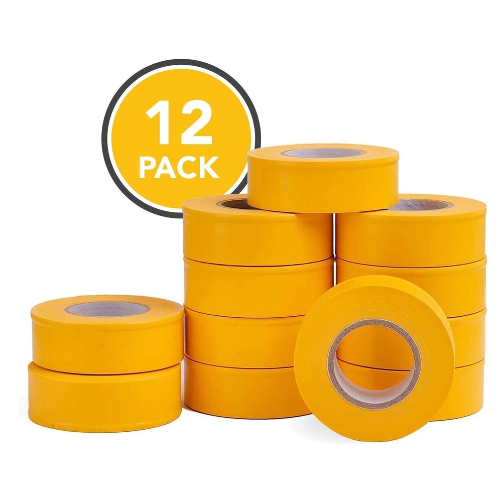 AdirPro 12 Pack Fluorescent Flagging Tape - Multipurpose Neon Marking Tape - ...