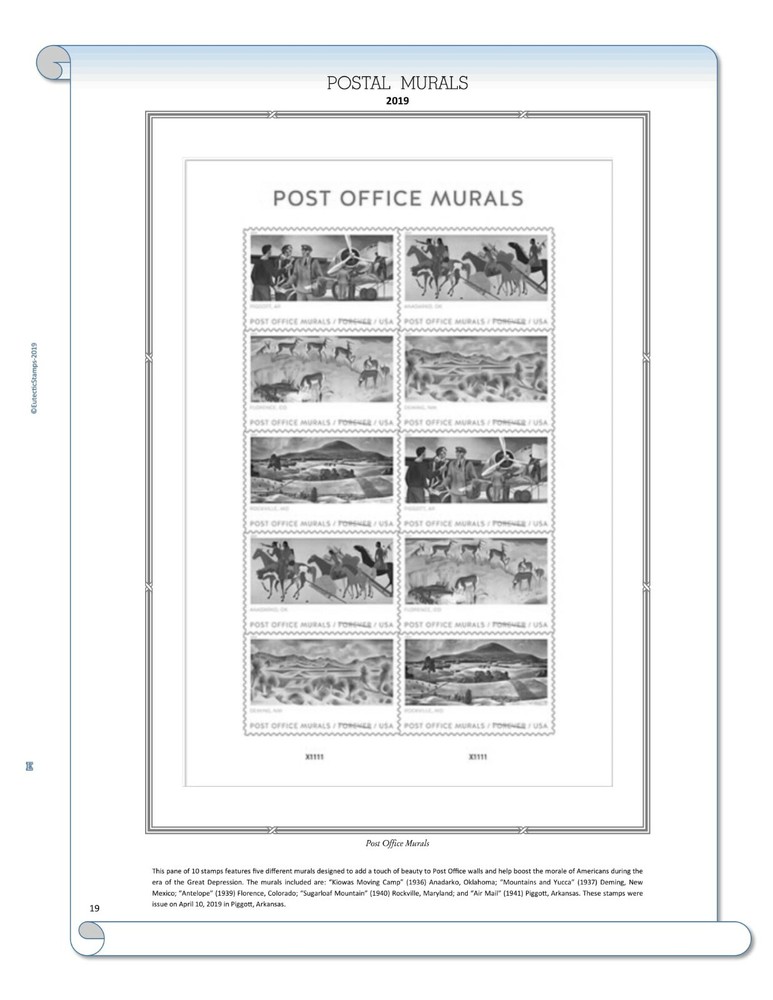 2019 U.S. Commemorative Singles COMPLETE Supplement (White Ace Alternative)