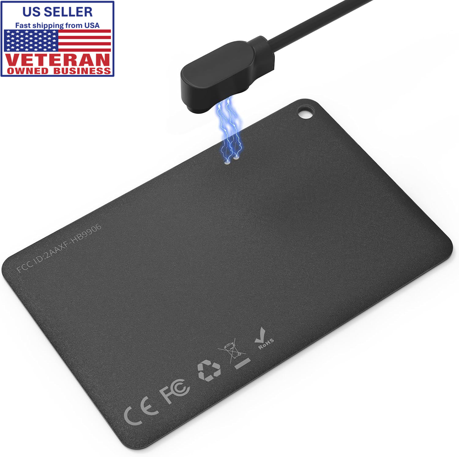 Rechargeable Wallet Tracker Card, Works w/ Apple Find My, Bluetooth, 1 Pack