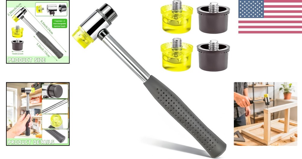 Durable Two-Sided Rubber and Plastic Mallet – Perfect for Fine Crafting Projects