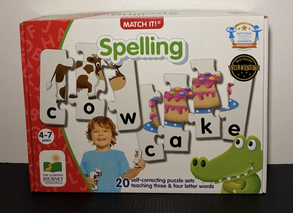 THE LEARNING JOURNEY MATCH IT! SPELLING 20 SELF CORRECTING PUZZLE SET