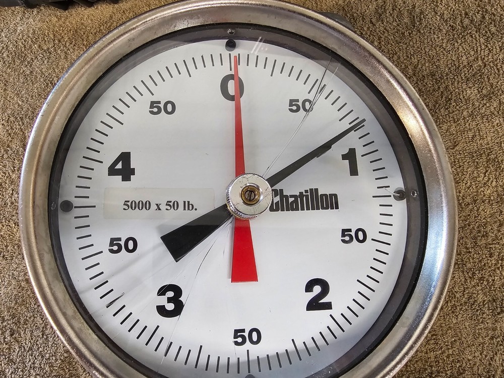 Chatillon Dynamometer Ametek Hanging Crane Scale TD5 5000 X 50 Lb