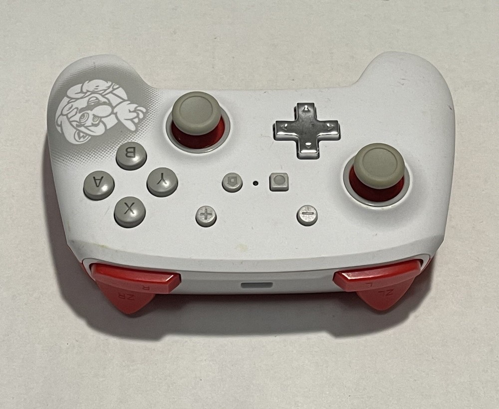 POWER A Nintendo Switch Controller - WHITE RED MODEL: 1510836-01 (NO CABLES)