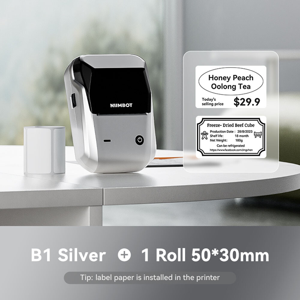 NIIMBOT B1 Label Maker Machine with Tape Portable Bluetooth Thermal Printer