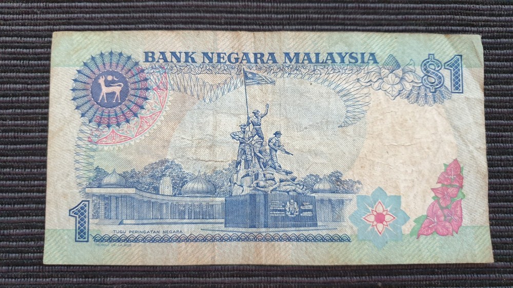 MALAYSIA $1 Ringgit 1989 P27b Fine Banknote 396