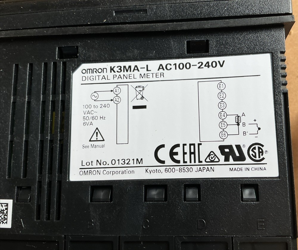 Omron DIGITAL Panal Meter K3MA-L Multi-Range