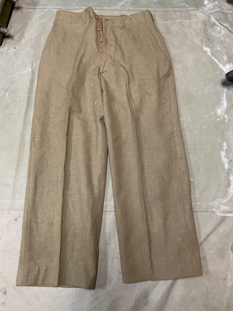 ORIGINAL WWII US ARMY M1938 WOOL COMBAT FIELD TROUSERS- SMALL 32 WAIST