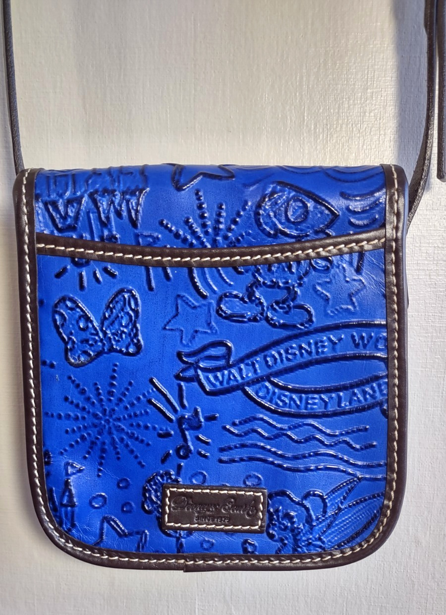 Dooney & Bourke x Disney Sketch Embossed Leather Crossbody Handbag Blue/Brown