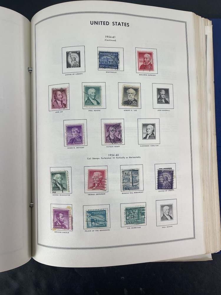 Vintage Collection Of Over 630 Stamps In United States Liberty Stamp Album