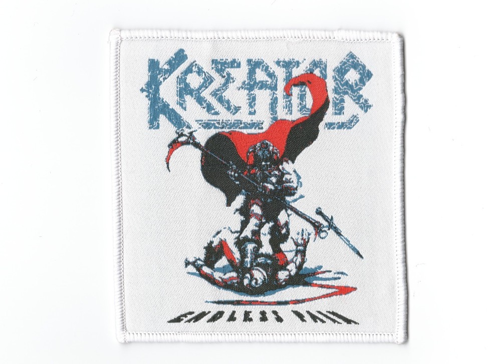 KREATOR,ENDLESS PAIN,  SEW ON WHITE BORDER WOVEN PATCH