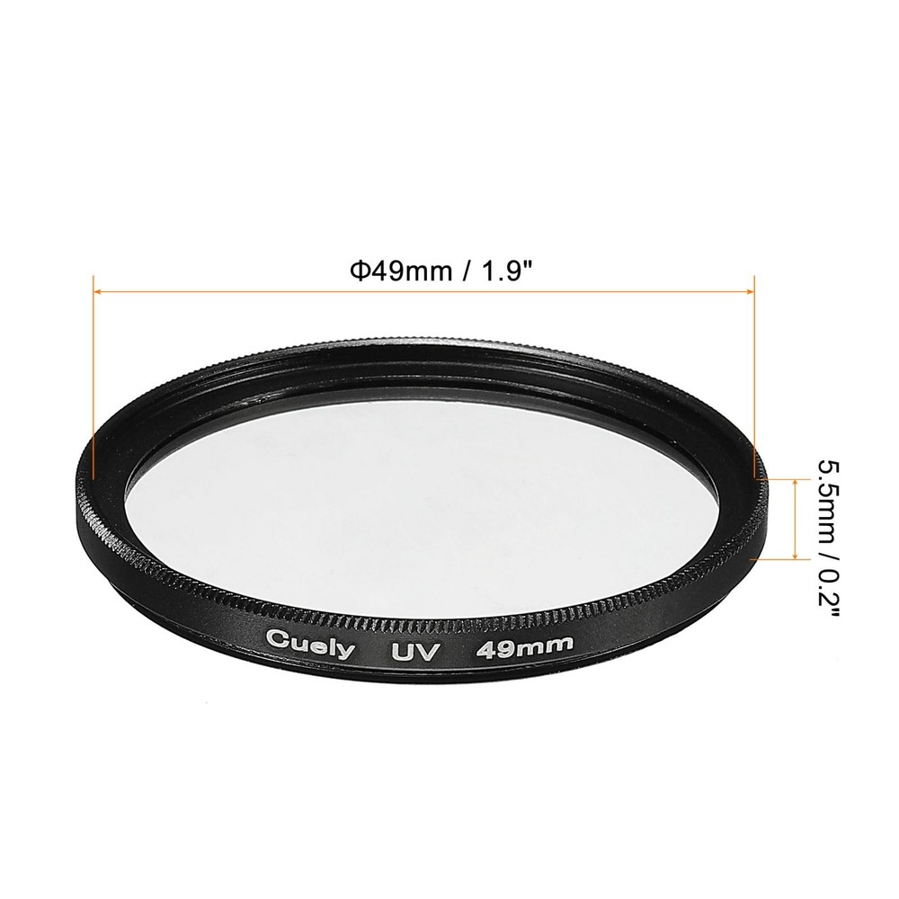 UV Lens Filters, 49mm Thin Protective Multilayer Frame, 2pcs