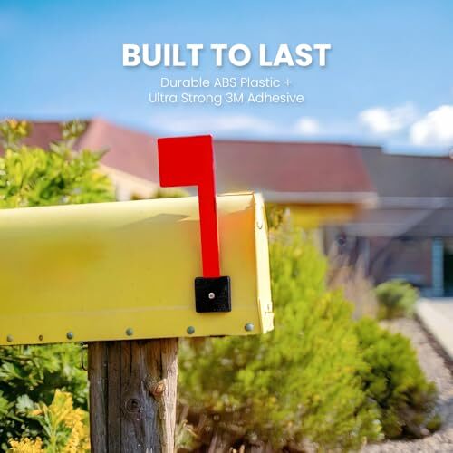 No Tools Needed Sturdy Mailbox Flag Replacement Post Mount Mailbox Flag (2PACK)