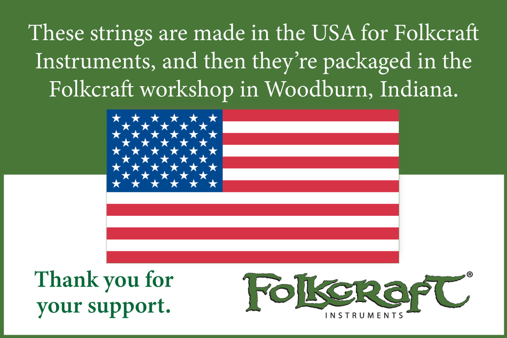 Folkcraft® Mountain Dulcimer String Set, Ball Ends (.012" .015" .024"RW)