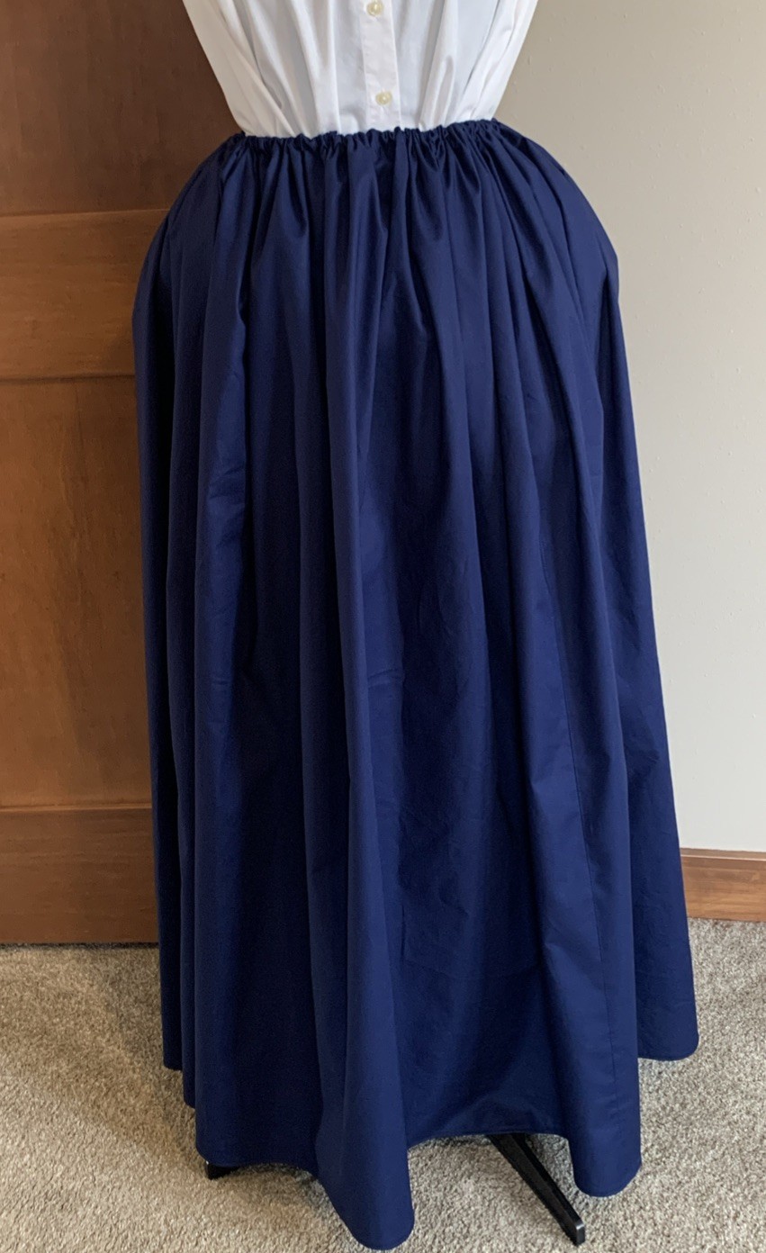 Outlander Skirt.Drawstring , One Size. 100% Cotton. Colonial, Pioneer, Petticoat