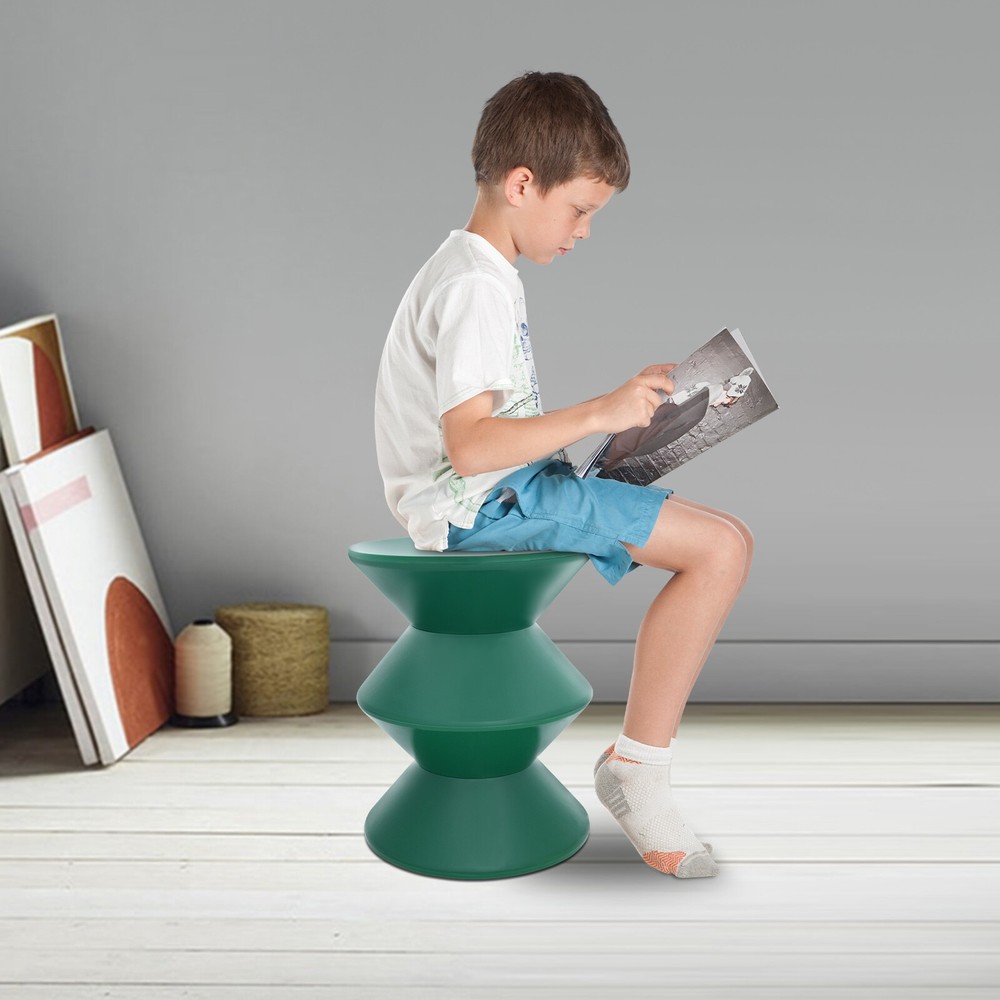 Green Side Table, PET Sofa Side Table, Modern Round End Table for Indoor Use
