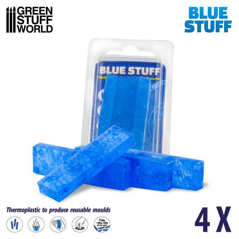 Green Stuff World Blue Stuff Mold 4 Bars (thermoplastic molding material)