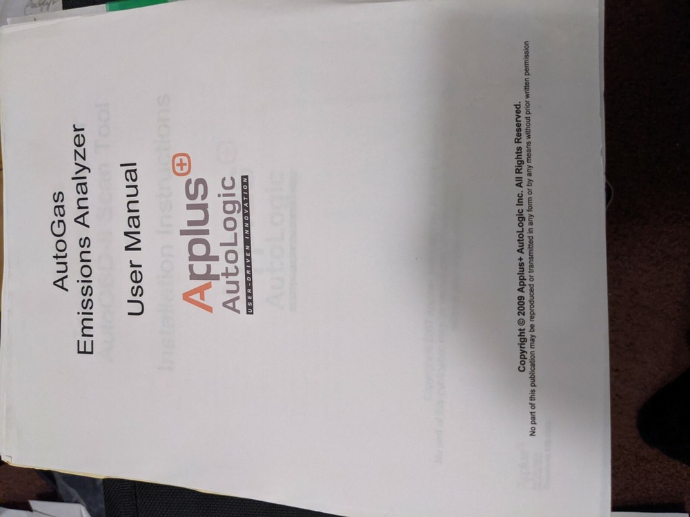 APPLUS AUTOLOGIC PORTABLE GAS ANALYZER 310-0220