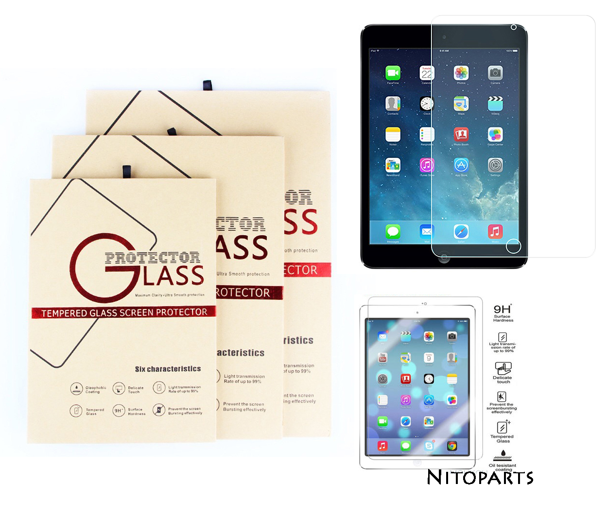 Tempered Glass Screen Protector For iPad 10.2 9.7 7th 5th 6th Air Pro Mini 2 3 4
