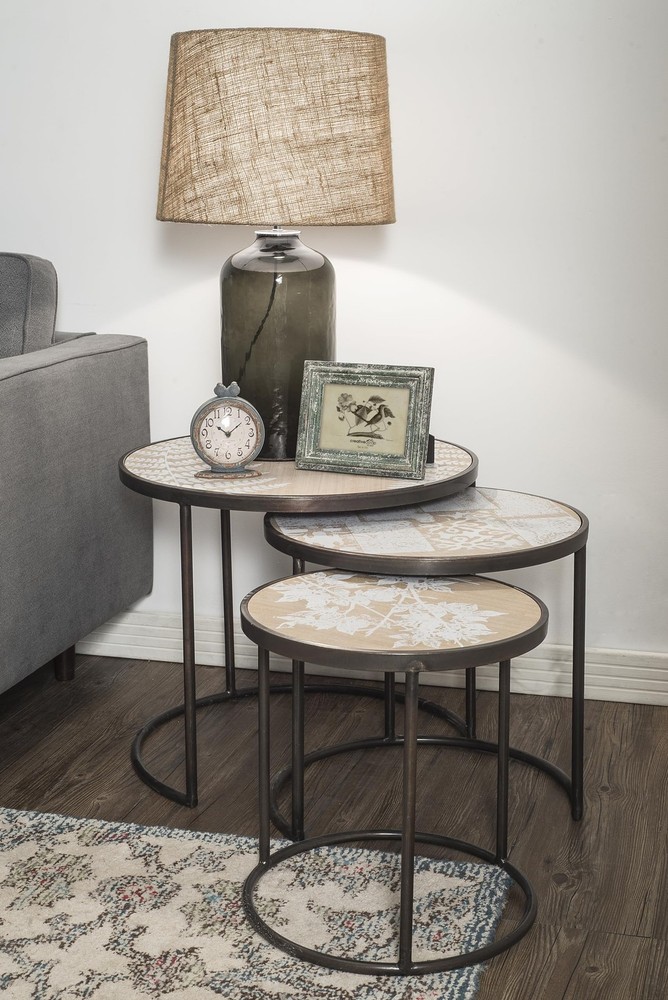 Grey Pewter Mantel Clock with Birds