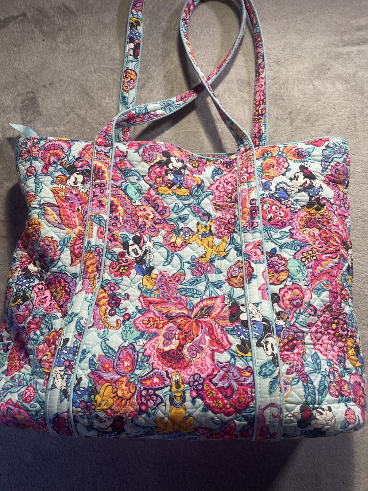 Disney Mickey Mouse and Friends Colorful Garden Iconic Vera Tote by Vera Bradley