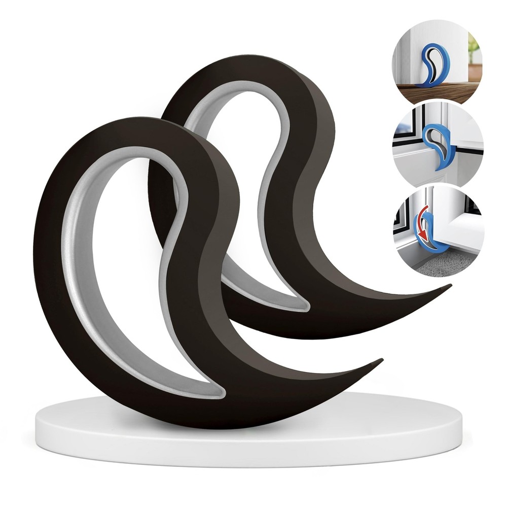 Stoppy Door and Window Stopper, Multi-Functional Wedge, Convenient Door Hook,...