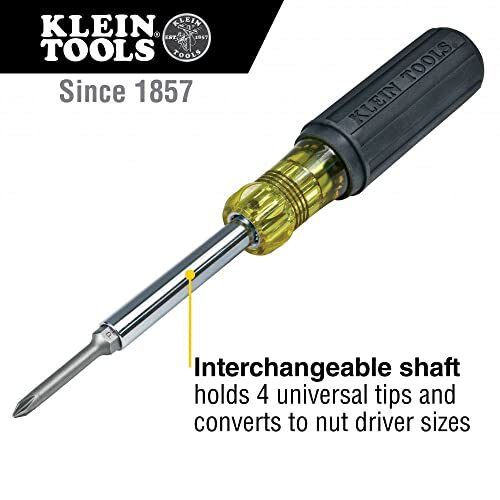 Klein Tools 32559 Multi-bit Screwdriver / Nut Driver, Extended Reach 6-in-1 Tool