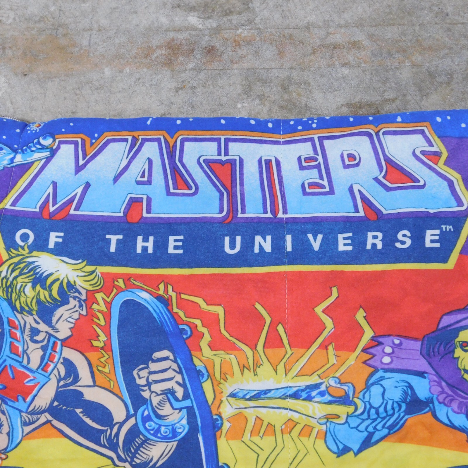 Vintage 80s Masters of the Universe He-Man Skeletor Sleeping Bag #8758