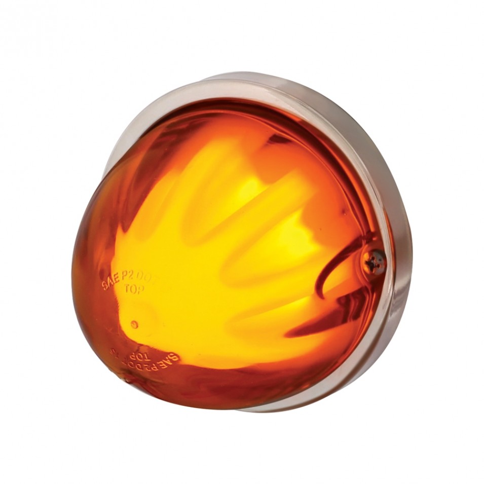 9 Amber LED Dual Function Glo Watermelon Flush Mount Kit - Amber Lens