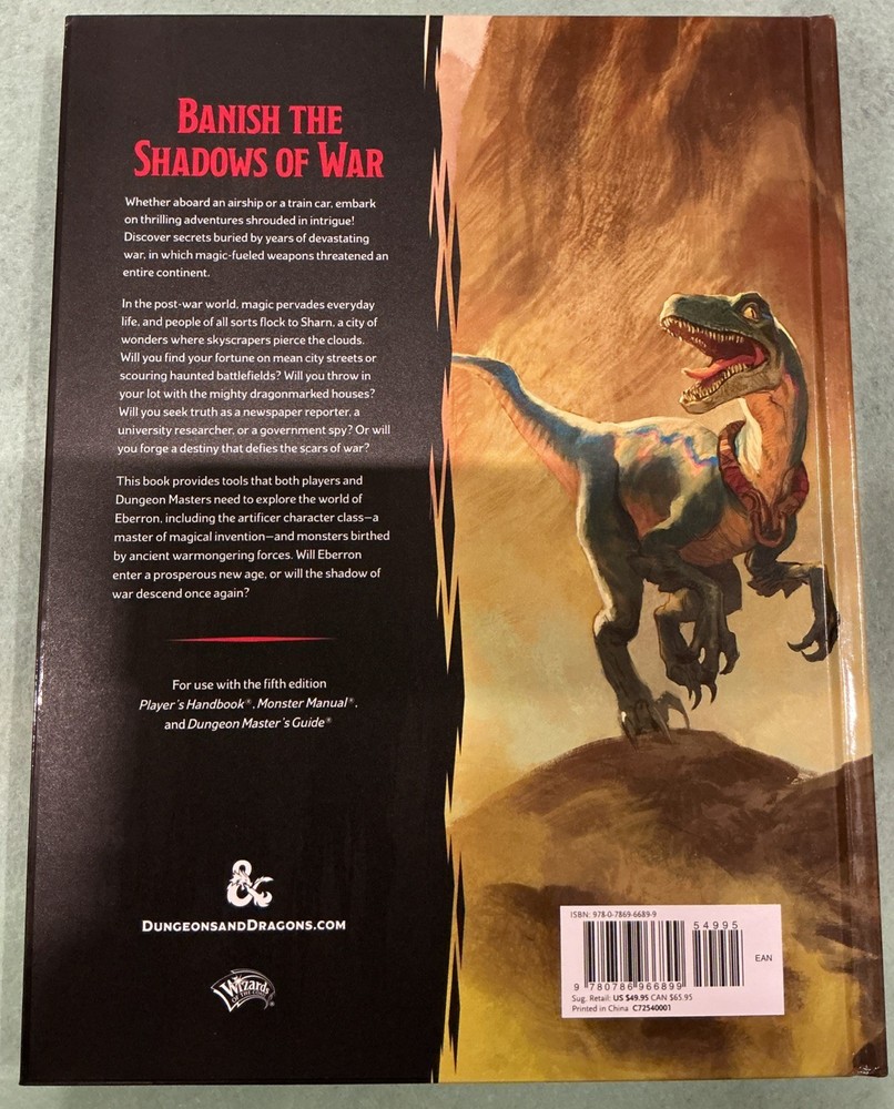 D&D Eberron Rising From The Last Warm Hard Cover