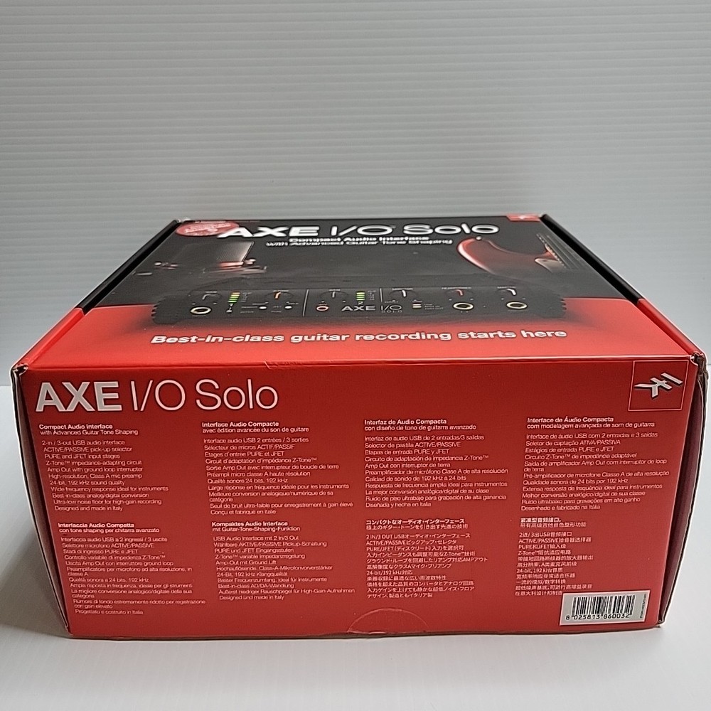 IK Multimedia AXE I/O SOLO Premium USB Guitar Audio/MIDI Interface