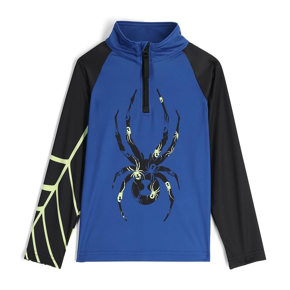 Spyder Boys Bug Half Zip T-Neck, Electric Blue