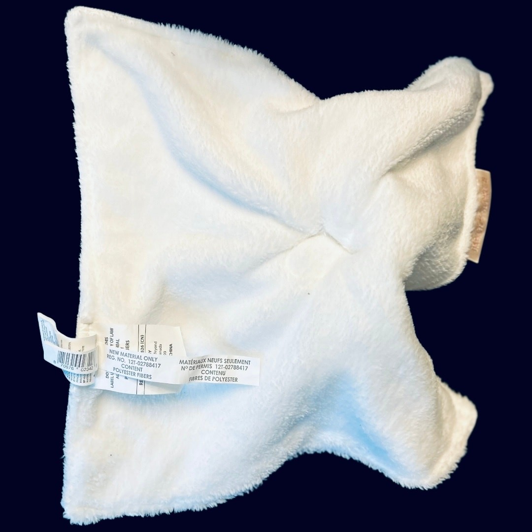 NWOT Blankets & Beyond Elephant White / Blue Plush Mini Security blanket Lovie