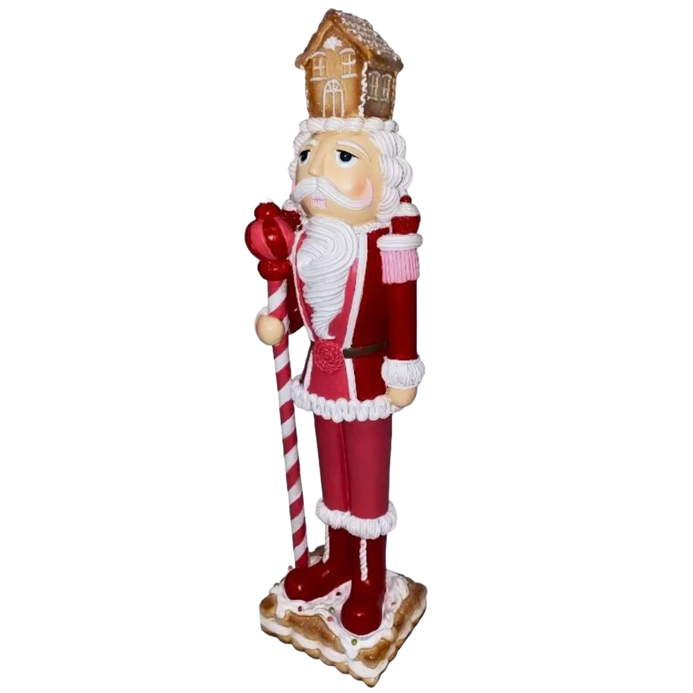 Christmas NUTCRACKER Pink Red Colonel 18" Cookie Icing Gingerbread House NEW
