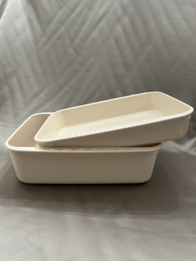Tupperware Microwave 3 Qt & 5 Qt Rectangle Lasagna Roasting Pans